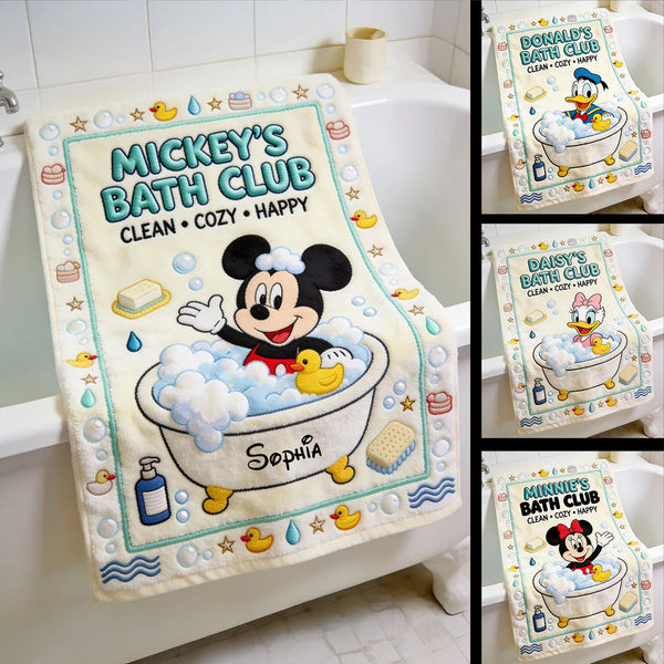 MkMo Magic Mouse Bath Club Custom Name Gift For Fan Movies - Personalized Beach Towel HH01