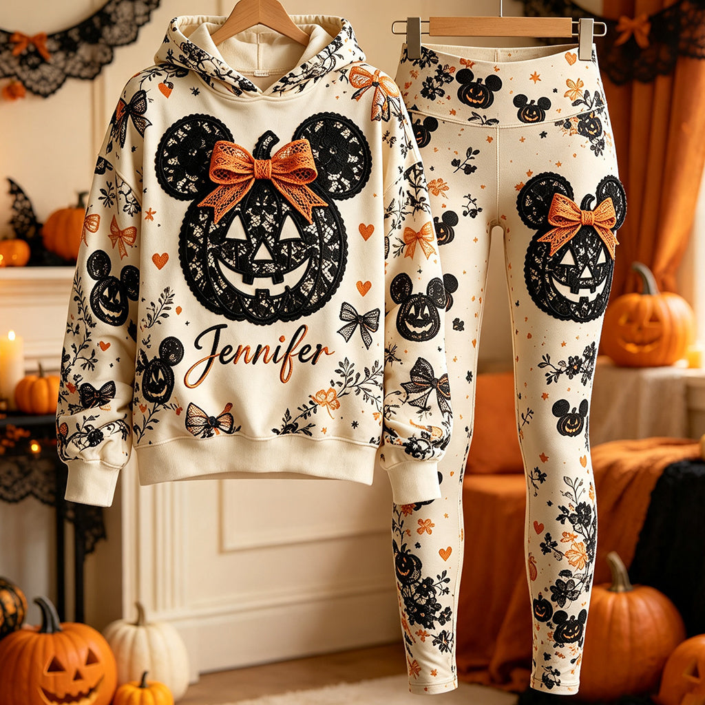 MkMo Magic Mouse Women's Halloween Costume, Fall Cosplay - Personalized Hoodie and Leggings LA02