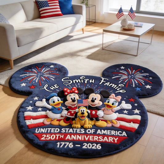 MkMo Celebrate 250 Years Of America Freedom - Personalized Tufted Rug - Gift For Family, Patriots NL122