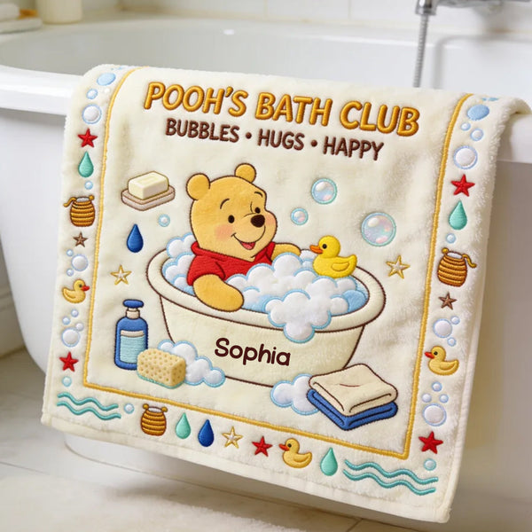 DSNY Honey Bear Bath Club - Personalized Beach Towel - Gift For Movie Fans NL122