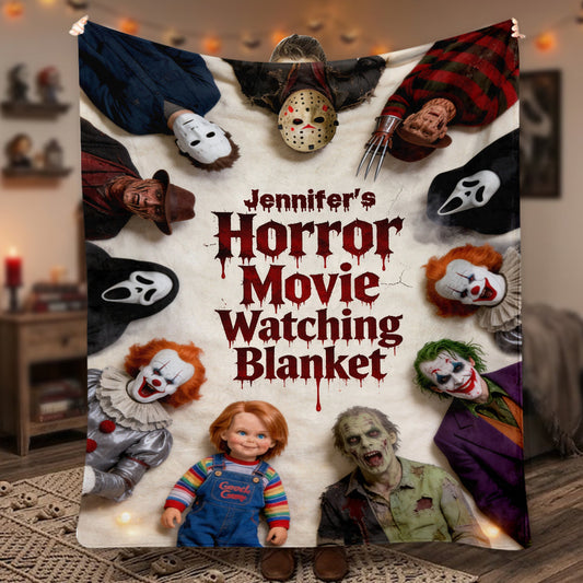 Just Loves Horror Movie - Personalized Blanket - Gift For Horror Lovers, Halloween NL122