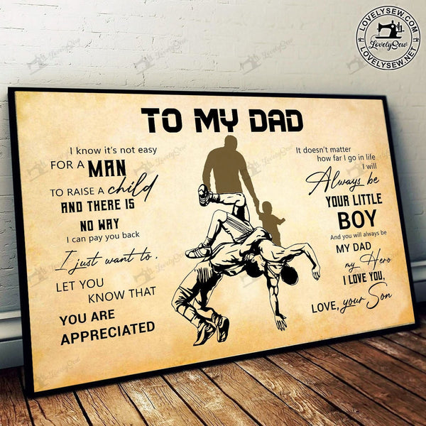 Wrestling To My Dad Poster & Matte Canvas BIK21080901-BID21080901