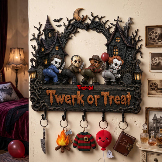 Twerk Or Treat - Personalized Hanging Rack - Gift For Family, Halloween NL122
