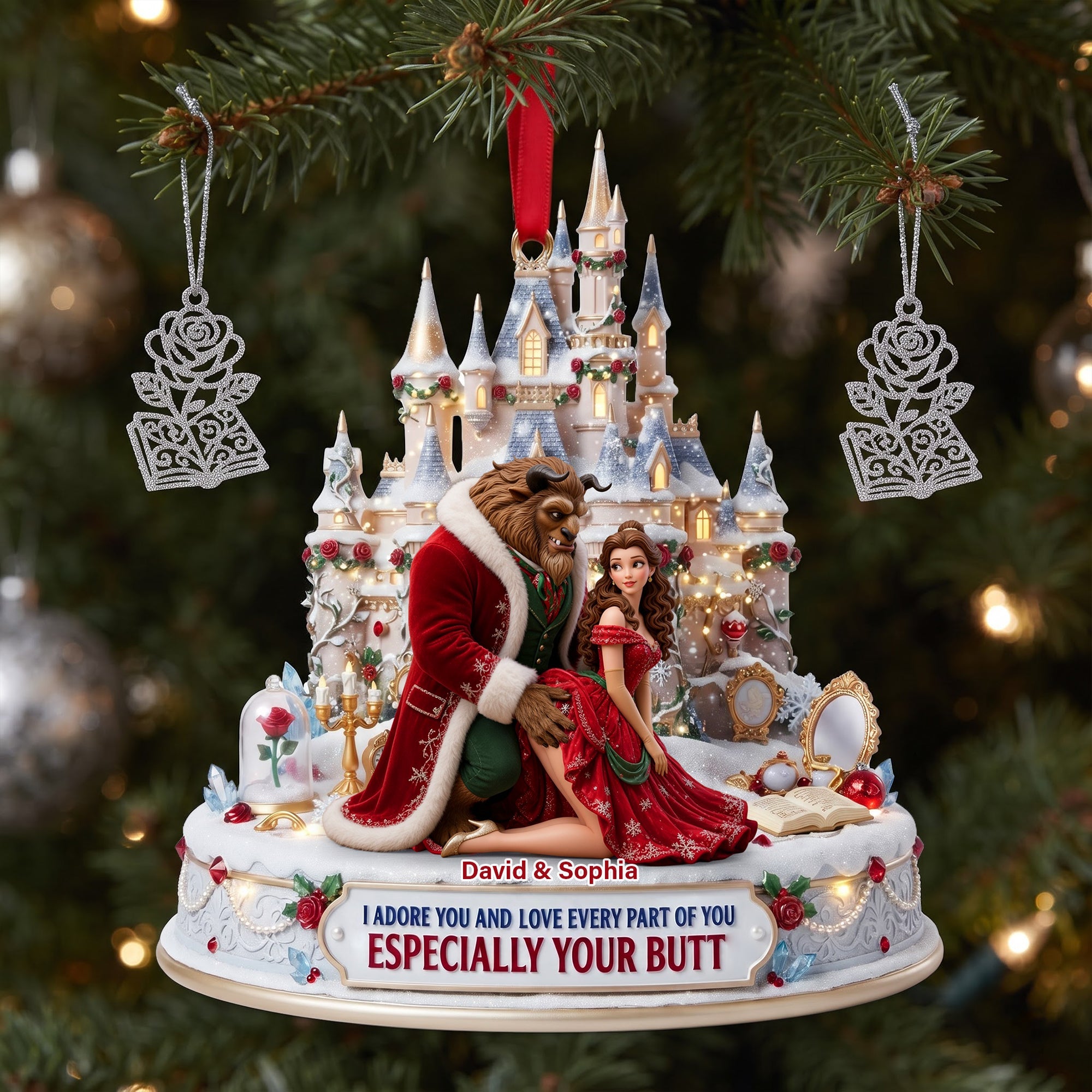 DSNY I Adore You Funny Romantic Couple Christmas Gift For Couple - Personalized Acrylic Ornament LA02