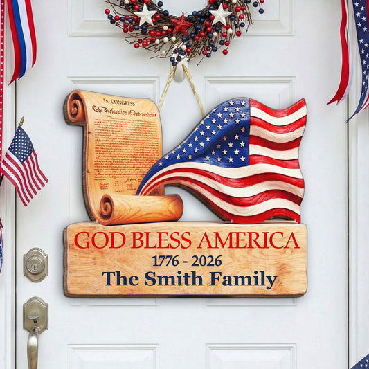 250 Years Of Freedom Patriotic Sign Personalized Wood Sign_1