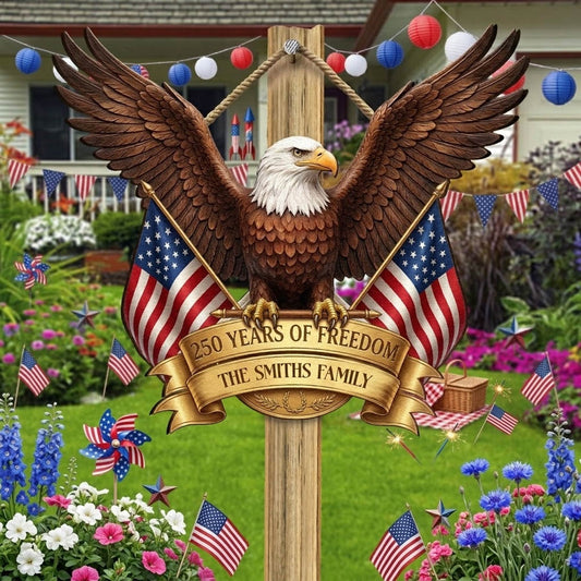 250_Years_Of_Freedom_American_Eagle_Personalized_Wood_Sign_2