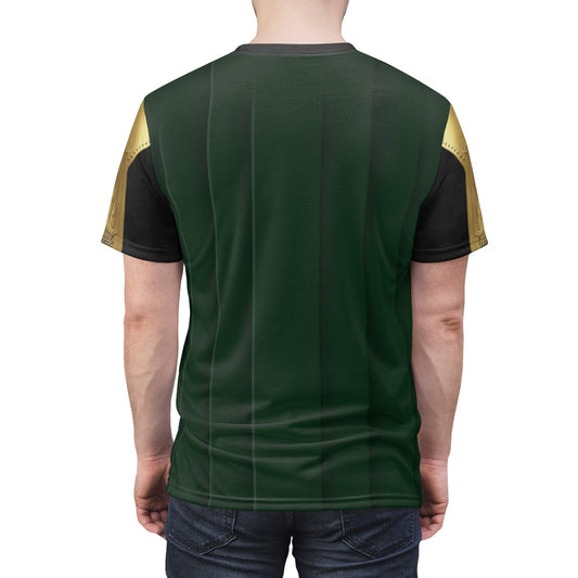 Loki Leather Battle Suit TV Series Costume T-shirt For Men
