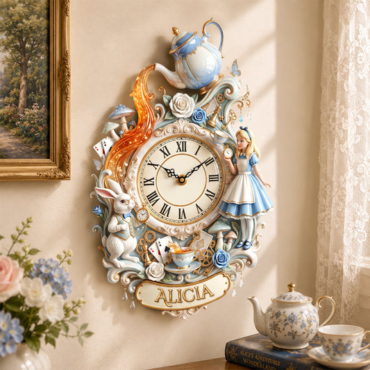 Magical Wonderland - Personalized Wall Hanging Clock - Gift For Family NL122