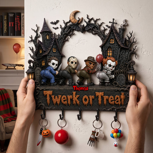 Twerk Or Treat - Personalized Hanging Rack - Gift For Family, Halloween NL122