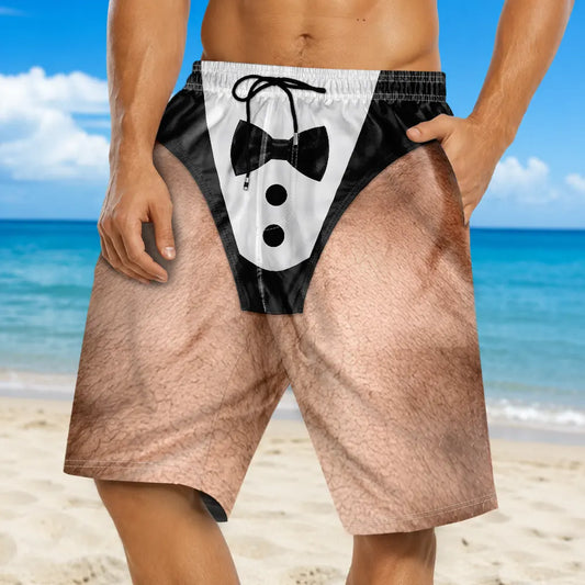 3DFunnyBodySwimTrunksManGroomsmen PersonalizedUnisexBeachShorts NV1594 CLA3597 MK1