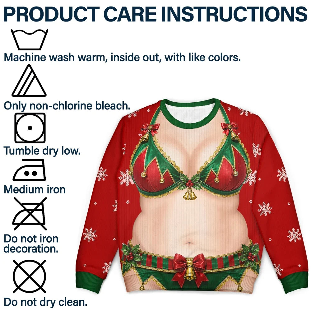 3DSexyBodyChristmas PersonalizedUnisexUglySweater TS1148 CLA3691 Mk6
