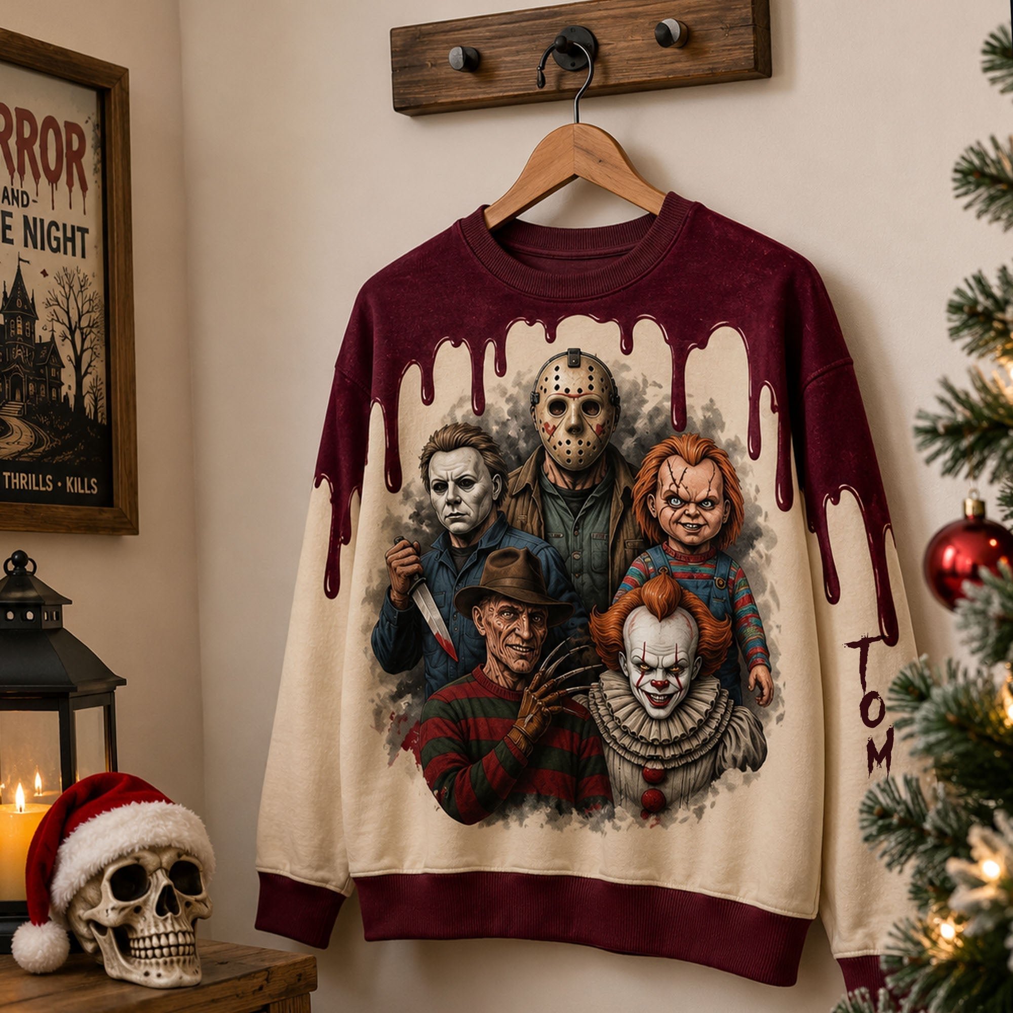 NL122 Dark Horror Villains - Personalized All Over Shirt - Halloween Gift For Horror Lovers