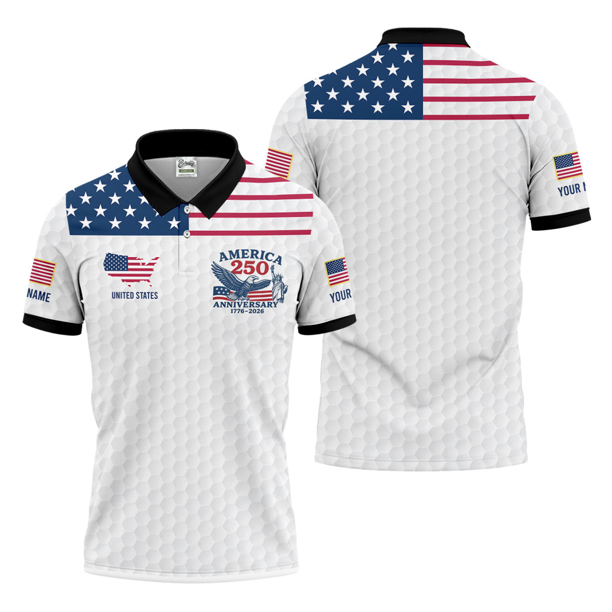 America250Anniversary1776 2026GolfBallPatternPatrioticGolfShirt_GolfTopsForMen_GolfShirtsForMen_PoloShirt__S1