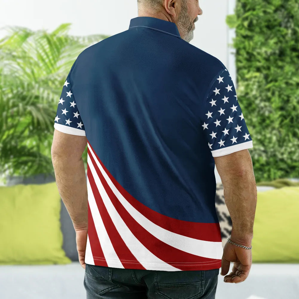 America250AnniversaryGrandpaDadKidsHandprints PersonalizedPoloShirt LV242 NEL3449 MK1