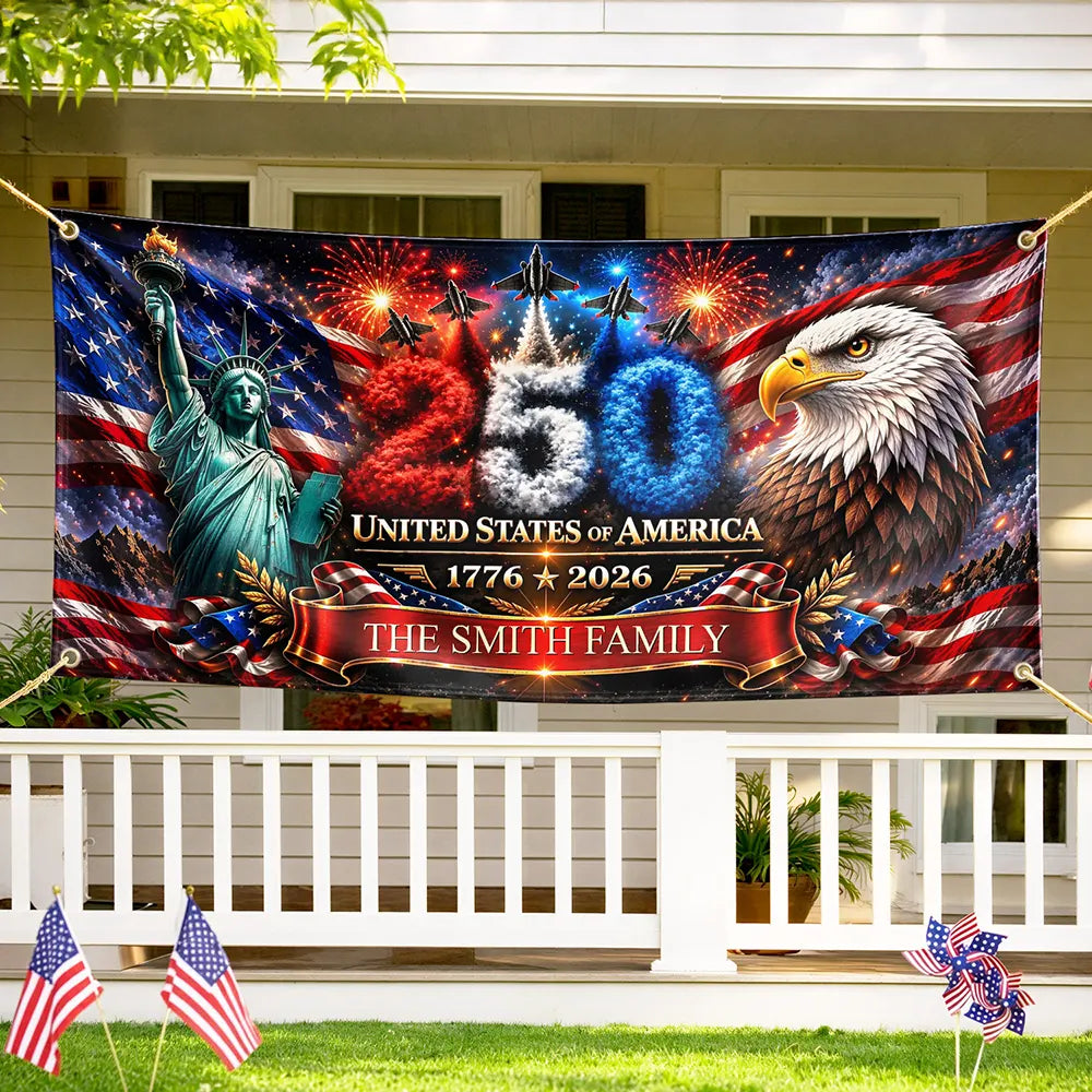 America250thAnniversaryFamilyName PersonalizedHorizontalBanner DH378 CLA2799 MKDEF