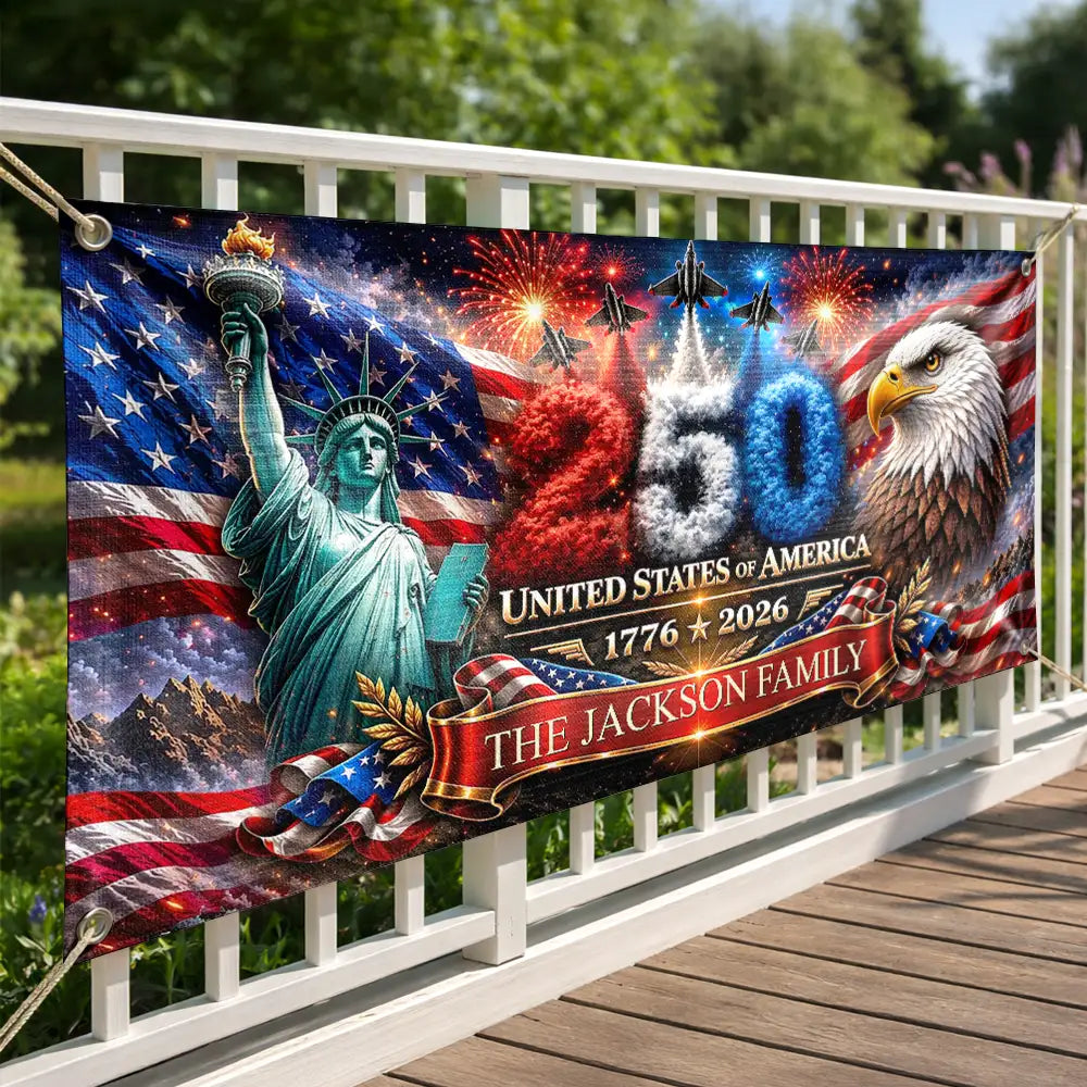 America250thAnniversaryFamilyName PersonalizedHorizontalBanner DH378 CLA2799 MKWEB2