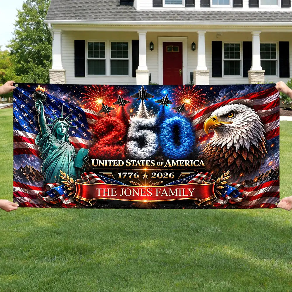 America250thAnniversaryFamilyName PersonalizedHorizontalBanner DH378 CLA2799 MKWEB3