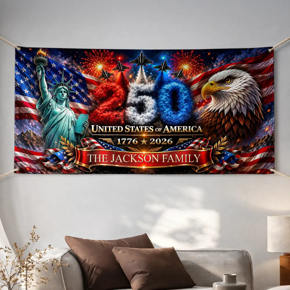 America250thAnniversaryFamilyName PersonalizedHorizontalBanner DH378 CLA2799 MKWEB4