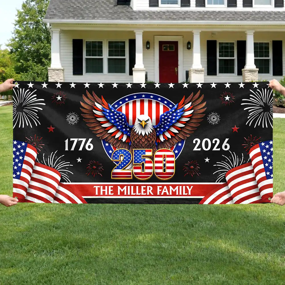 AnniversaryAmerica250th PersonalizedHorizontalBanner DH346 CLA2676 MKWEB3