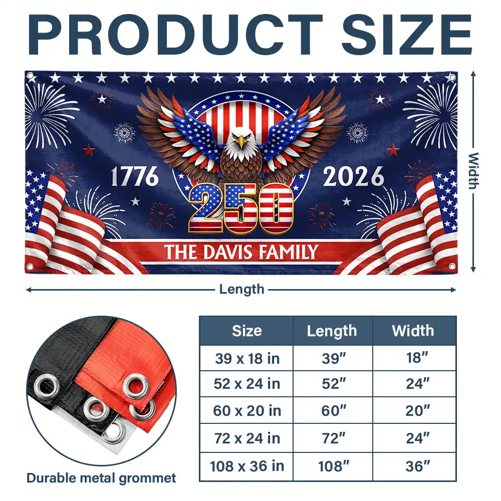 AnniversaryAmerica250th PersonalizedHorizontalBanner DH346 CLA2676 MKWEB5