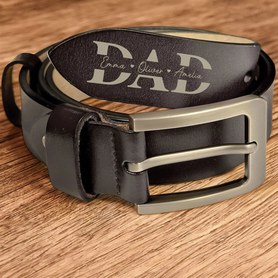 Belt Reminder We Love You For Dad Personalized Engraved Leather Belt_2