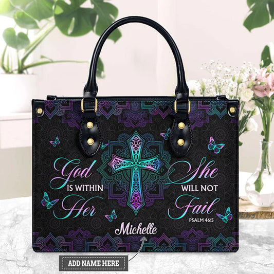 ChristianartbagHandbags_GodIsWithinHerSheWillNotFailPsalm465MandalaLeatherHandbagFamilyStore1