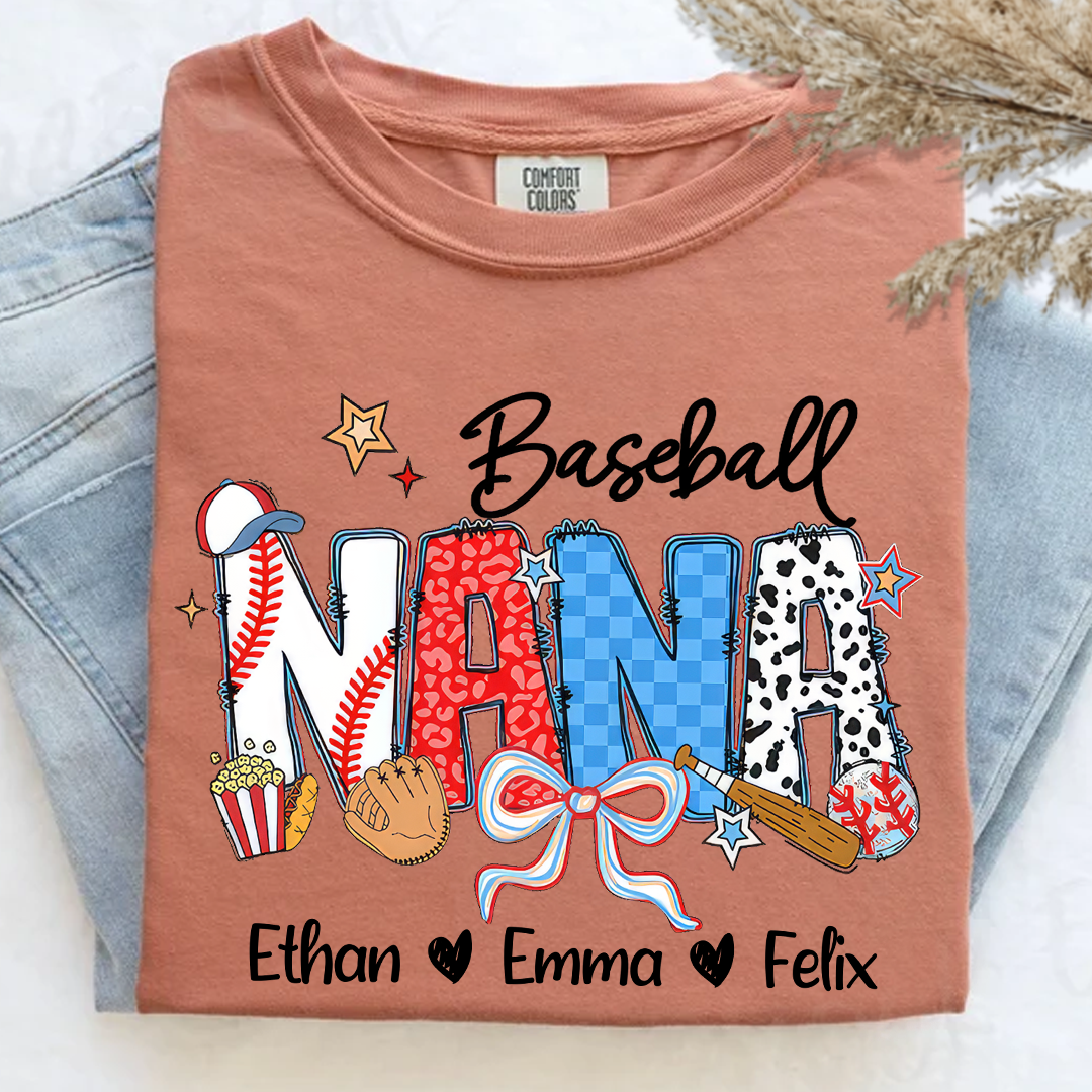 Comfort Colors_C2_AE Baseball Grandma T Shirt Custom Grandma With Grandkids Shirt_Terracotta_S 1 0B70D