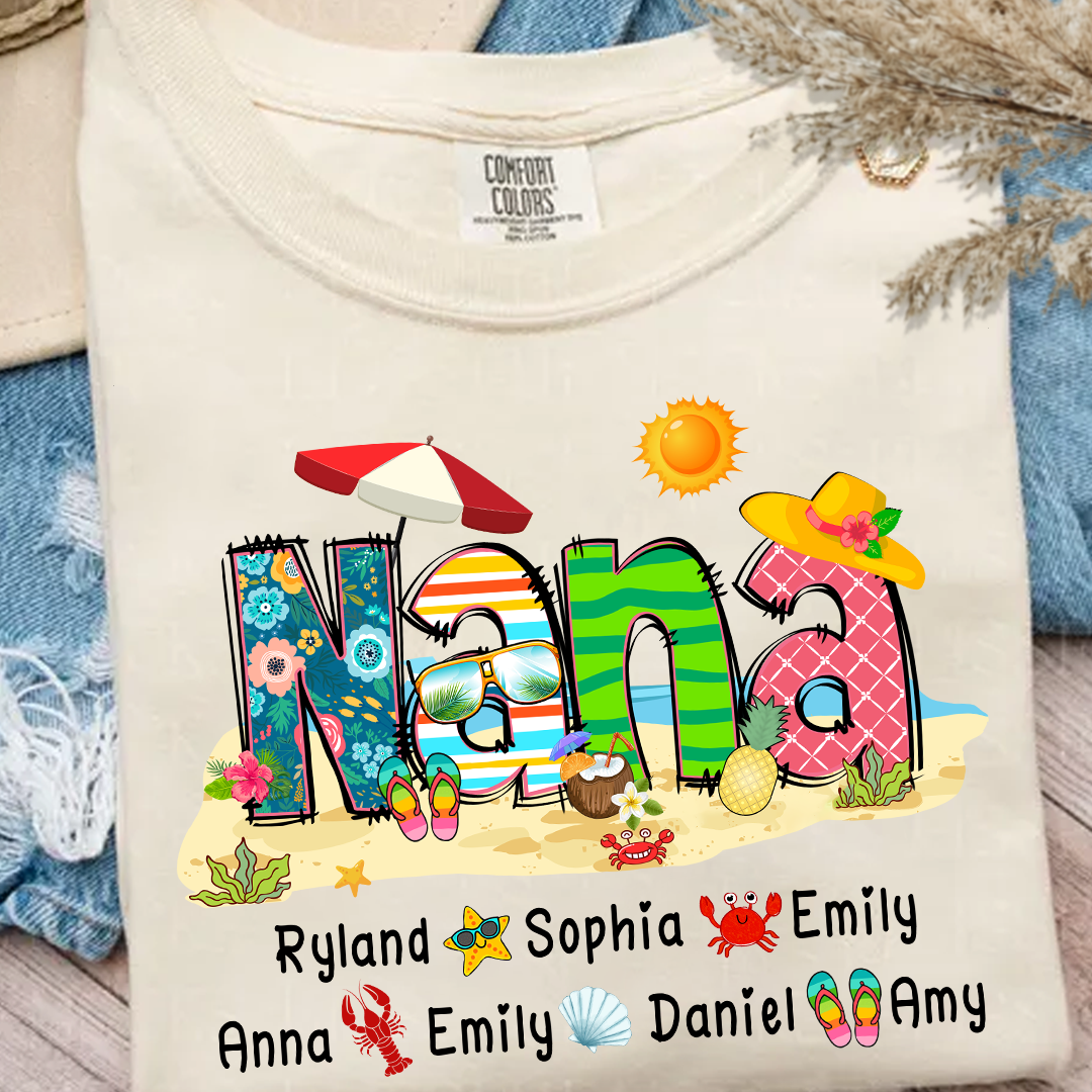Comfort Colors_C2_AE Mimi Summer 2025 T Shirt Custom Grandma With Grandkids Shirt_Ivory_S 1 JDiow