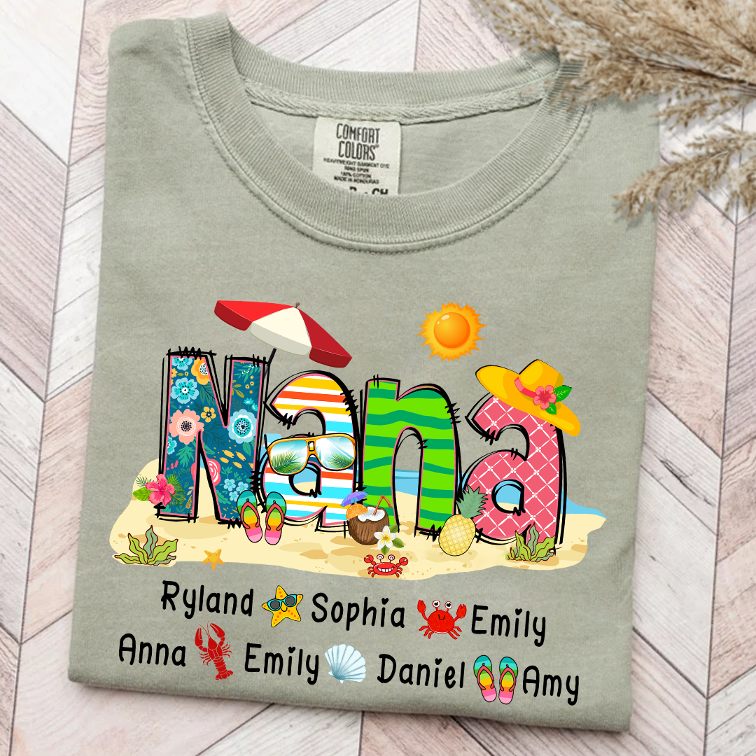 Comfort Colors_C2_AE Mimi Summer 2025 T Shirt Custom Grandma With Grandkids Shirt_Seafoam_S 1 vqIw0