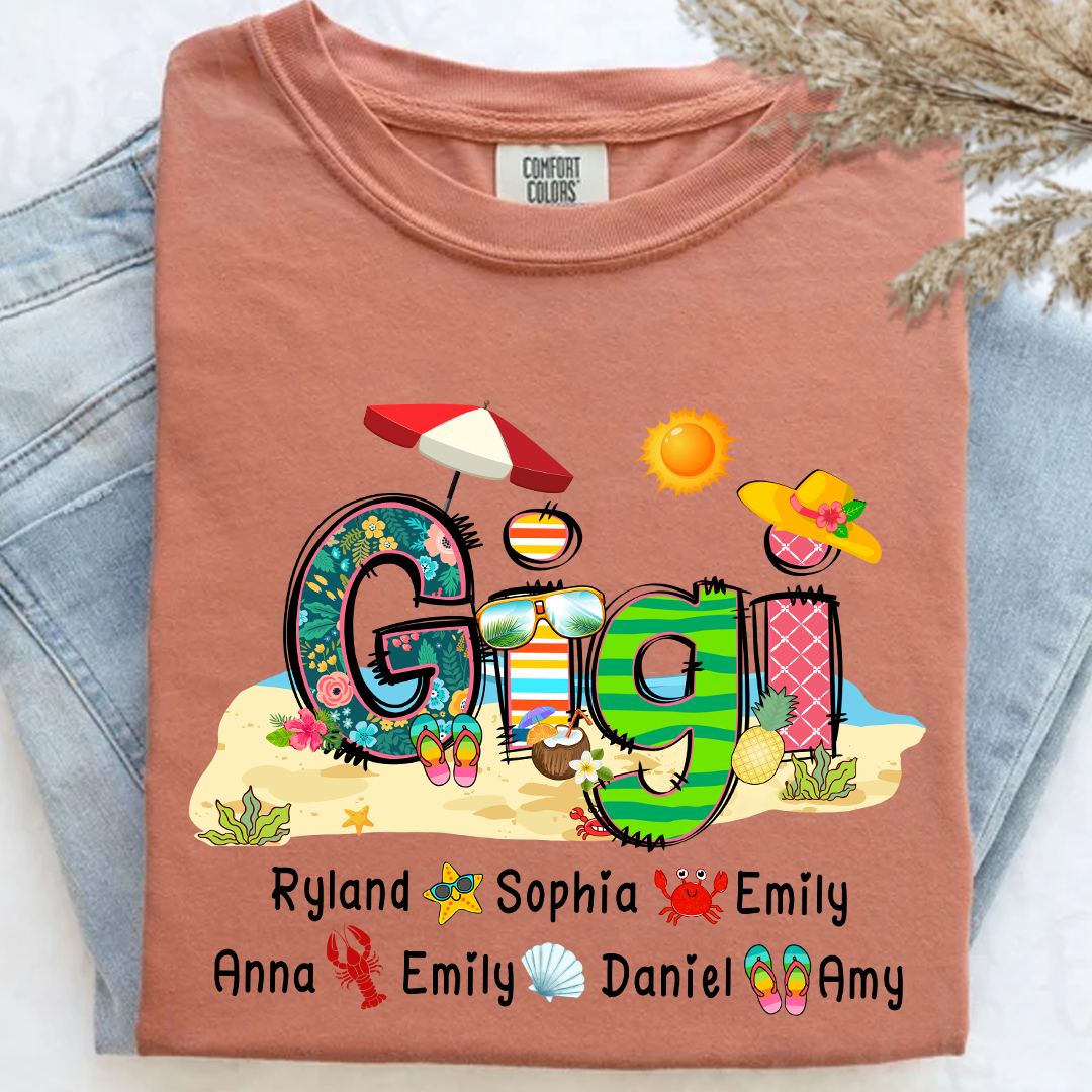 Comfort Colors_C2_AE Mimi Summer 2025 T Shirt Custom Grandma With Grandkids Shirt_Terracotta_S 1 FkUKO