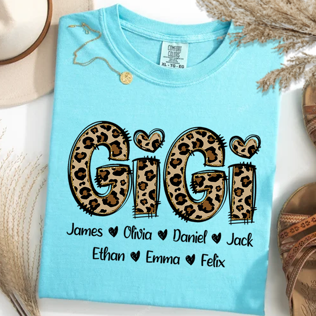 Comfort Colors_C2_AE Personalize Gigi Leopard Shirt Custom Grandma With Grandkids Gift for Grandma Shirt_Lagoon Blue_S 1 RLect