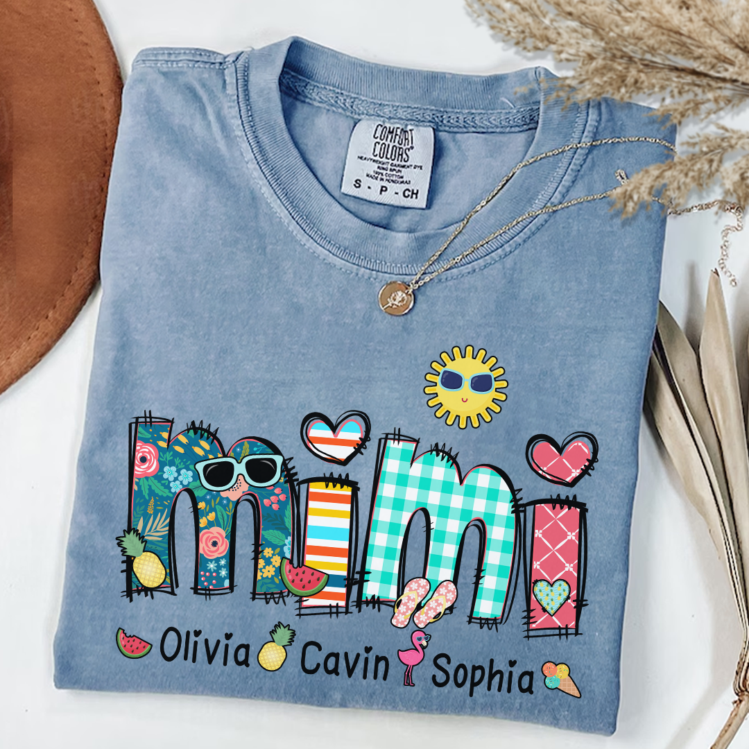 Comfort Colors_C2_AE Personalize Mimi Summer 2025 Shirt Custom Grandma And Grandkids Shirt Gifts For Grandma Shirt_Blue Jean_S 1 Nf65Z
