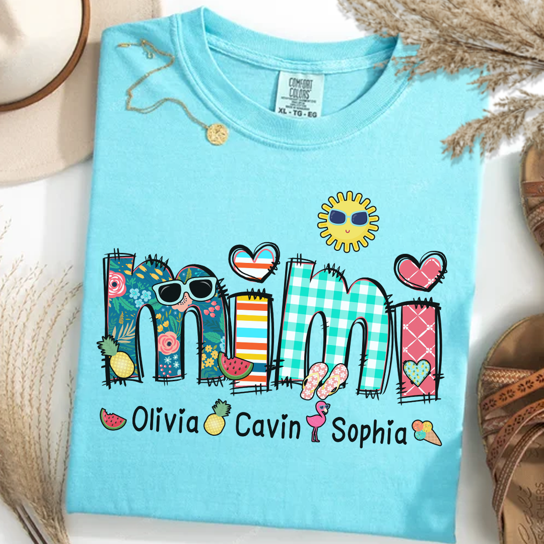 Comfort Colors_C2_AE Personalize Mimi Summer 2025 Shirt Custom Grandma And Grandkids Shirt Gifts For Grandma Shirt_Lagoon Blue_S 1 btJDL