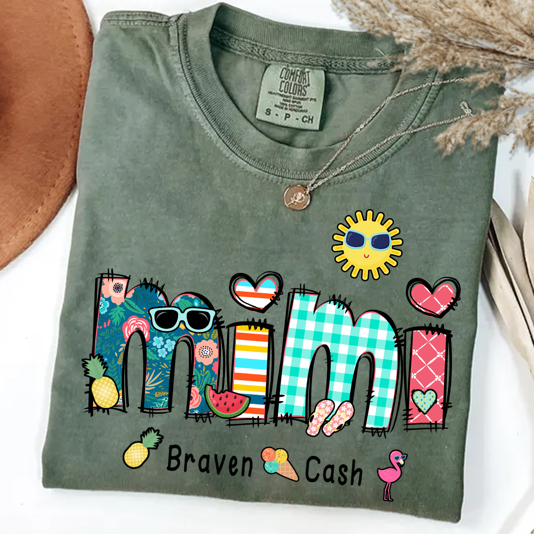 Comfort Colors_C2_AE Personalize Mimi Summer 2025 Shirt Custom Grandma And Grandkids Shirt Gifts For Grandma Shirt_Moss_S 1 ZsZaO