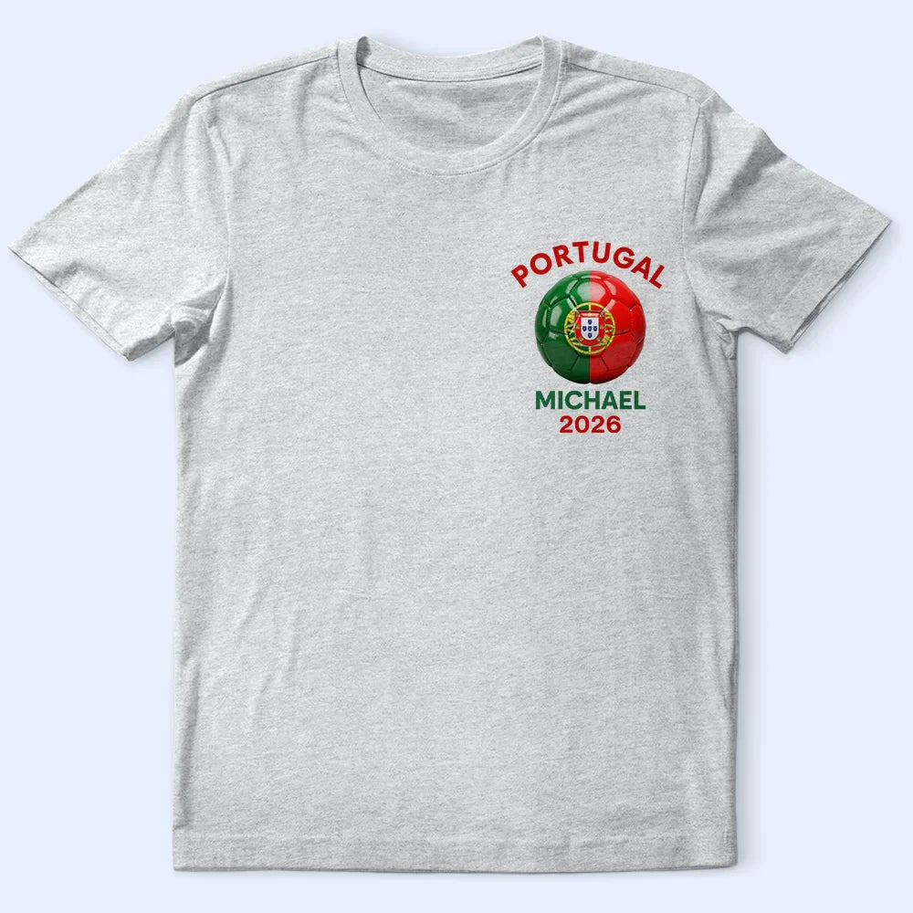 CountryFlagsSoccerBall PersonalizedTShirt TS1126 CLA3369 Mk1