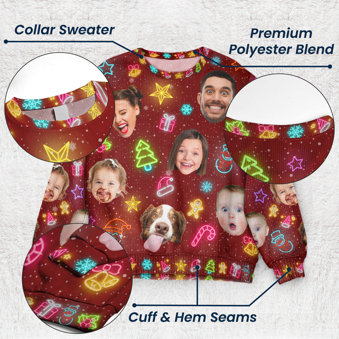 Custom Face Funny Light Up Christmas Personalized Photo Ugly Sweater_4_a1d2bd08 12ca 472e b504 3ab241b10dc4