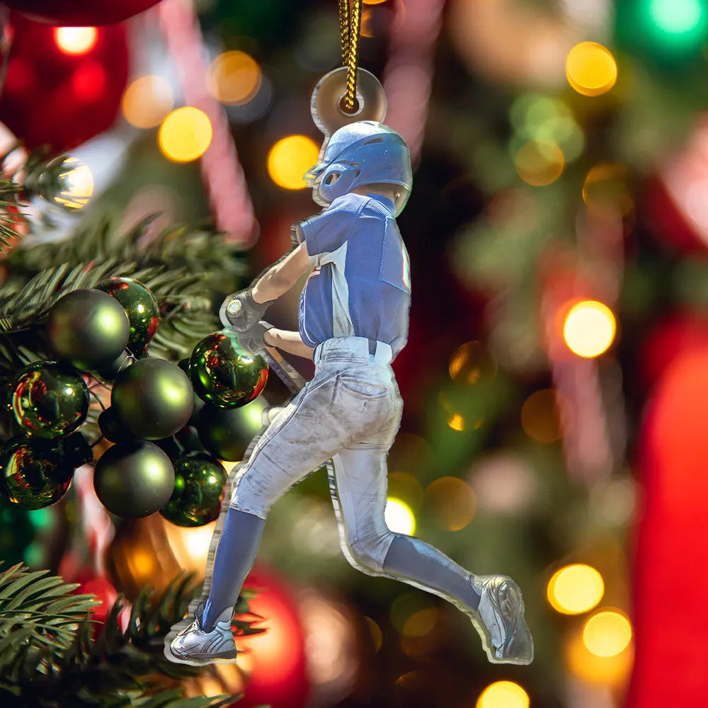 CustomPhotoBaseballPlayers PersonalizedAcrylicPhotoOrnament TK816 CLA1473 MkWebs4