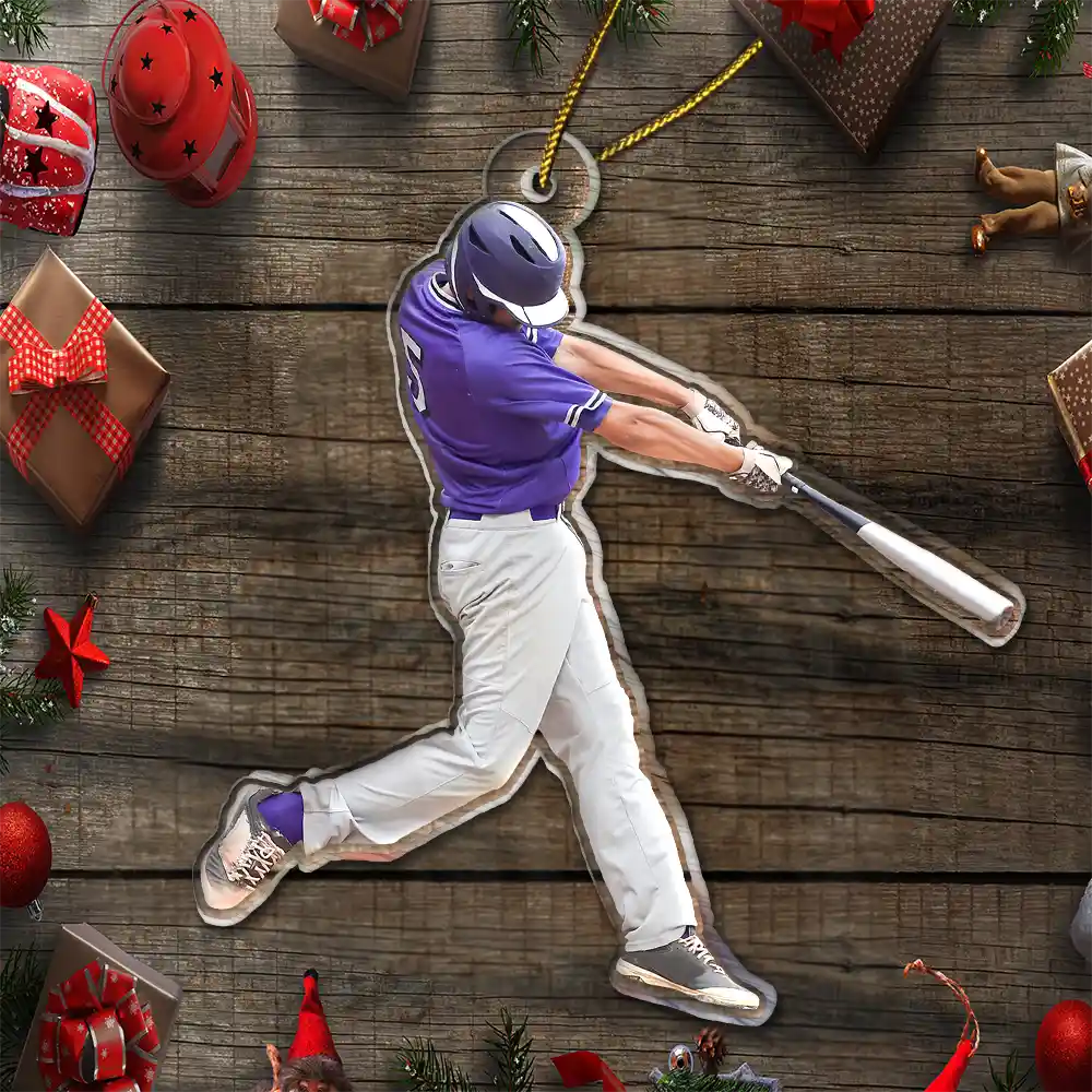 CustomPhotoBaseballPlayers PersonalizedAcrylicPhotoOrnament TK816 CLA1473 MkWebs5
