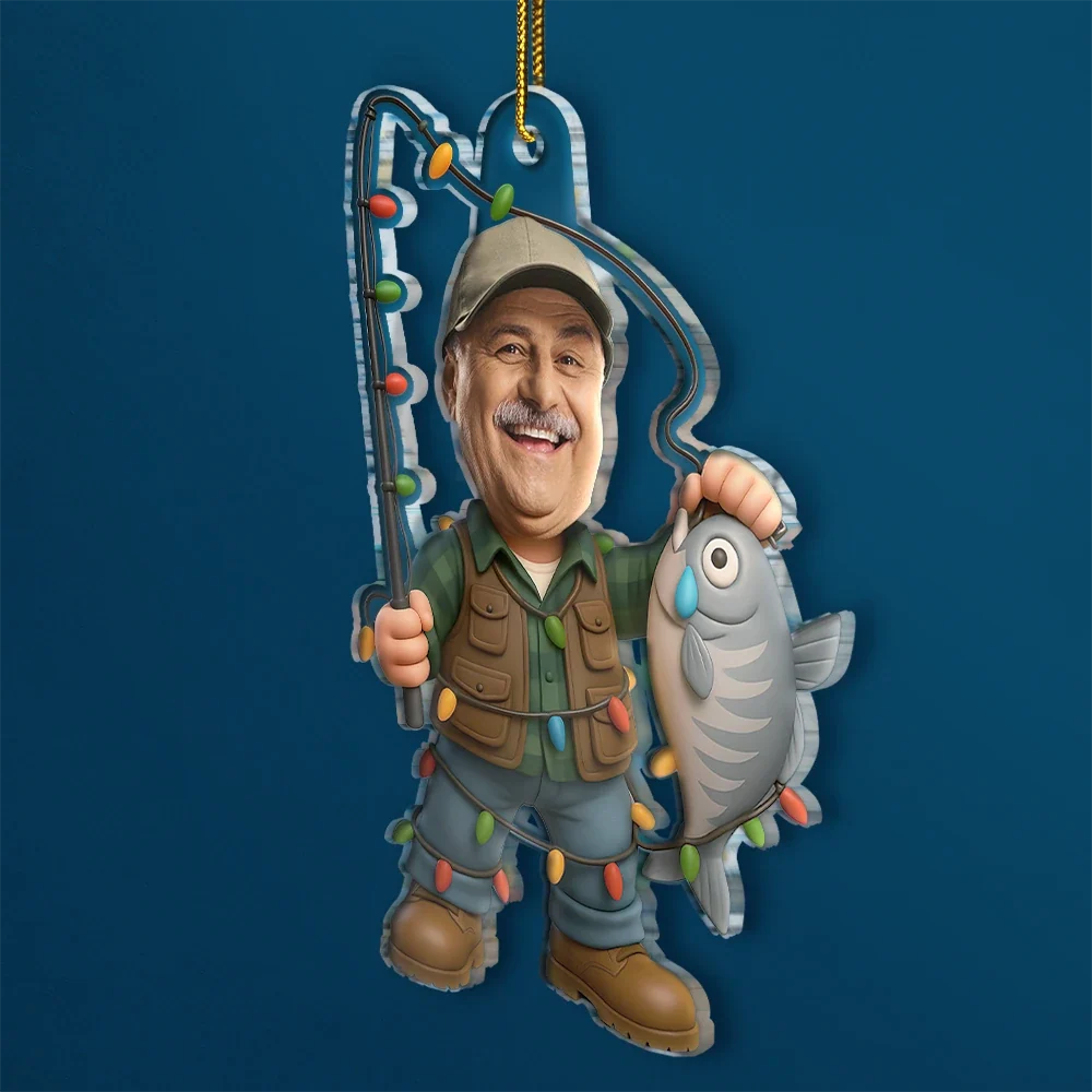 CustomPhotoFunnyFaceCutFishingMan PersonalizedAcrylicPhotoOrnament TG061 CLA1498 MOCKUPWEB1