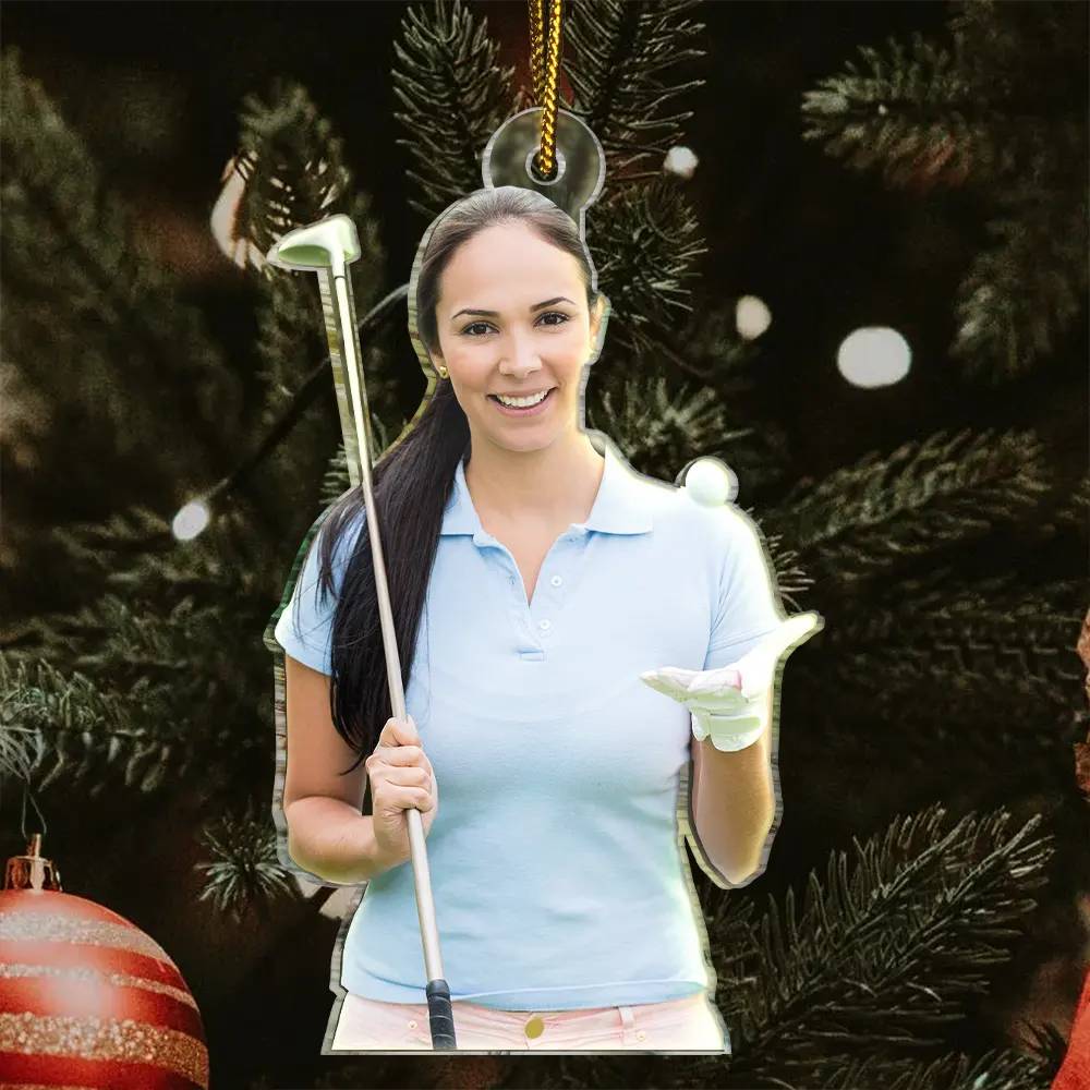 CustomPhotoGolfPlayersTeam PersonalizedAcrylicPhotoOrnament TK831 CLA1489 MkWebs2