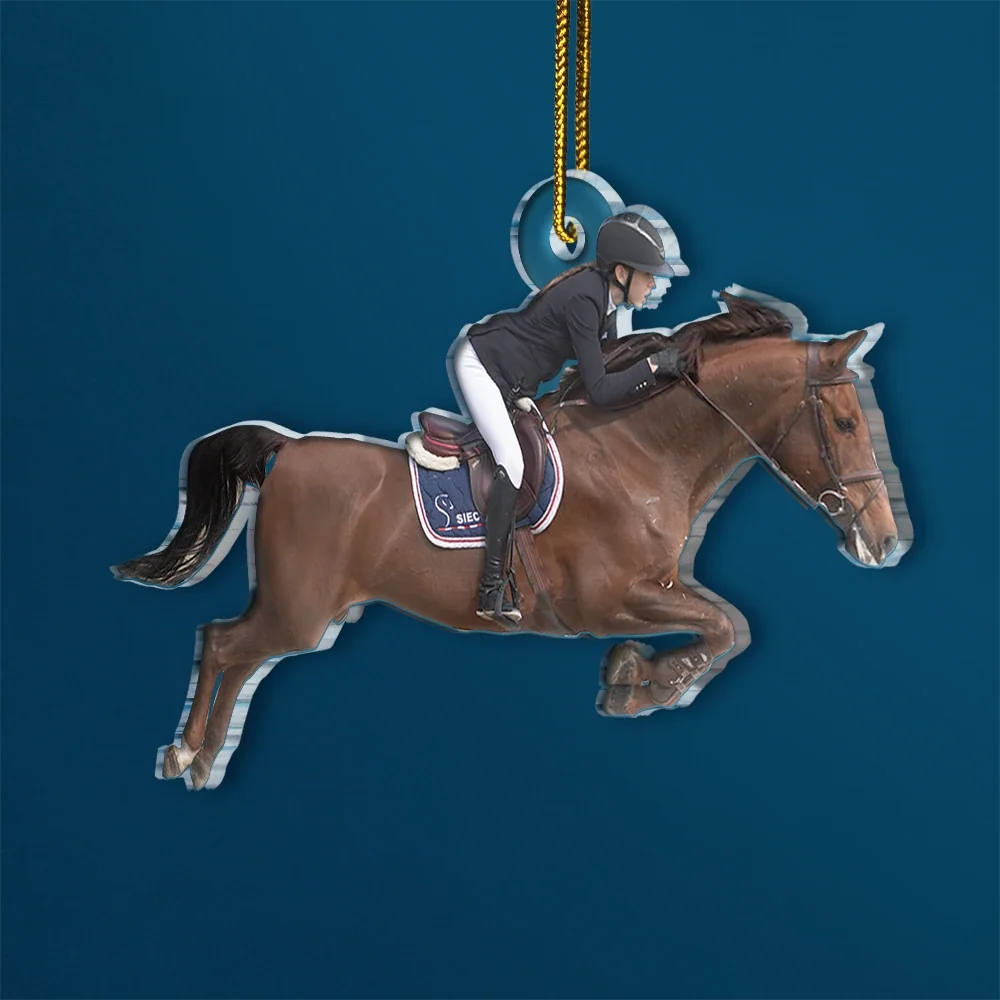 CustomPhotoHorseRidingEquestrianLovers PersonalizedAcrylicPhotoOrnament TK815 CLA1472 MkWebs1_370ced19 cd58 4576 bd08 a23b9927f3b6