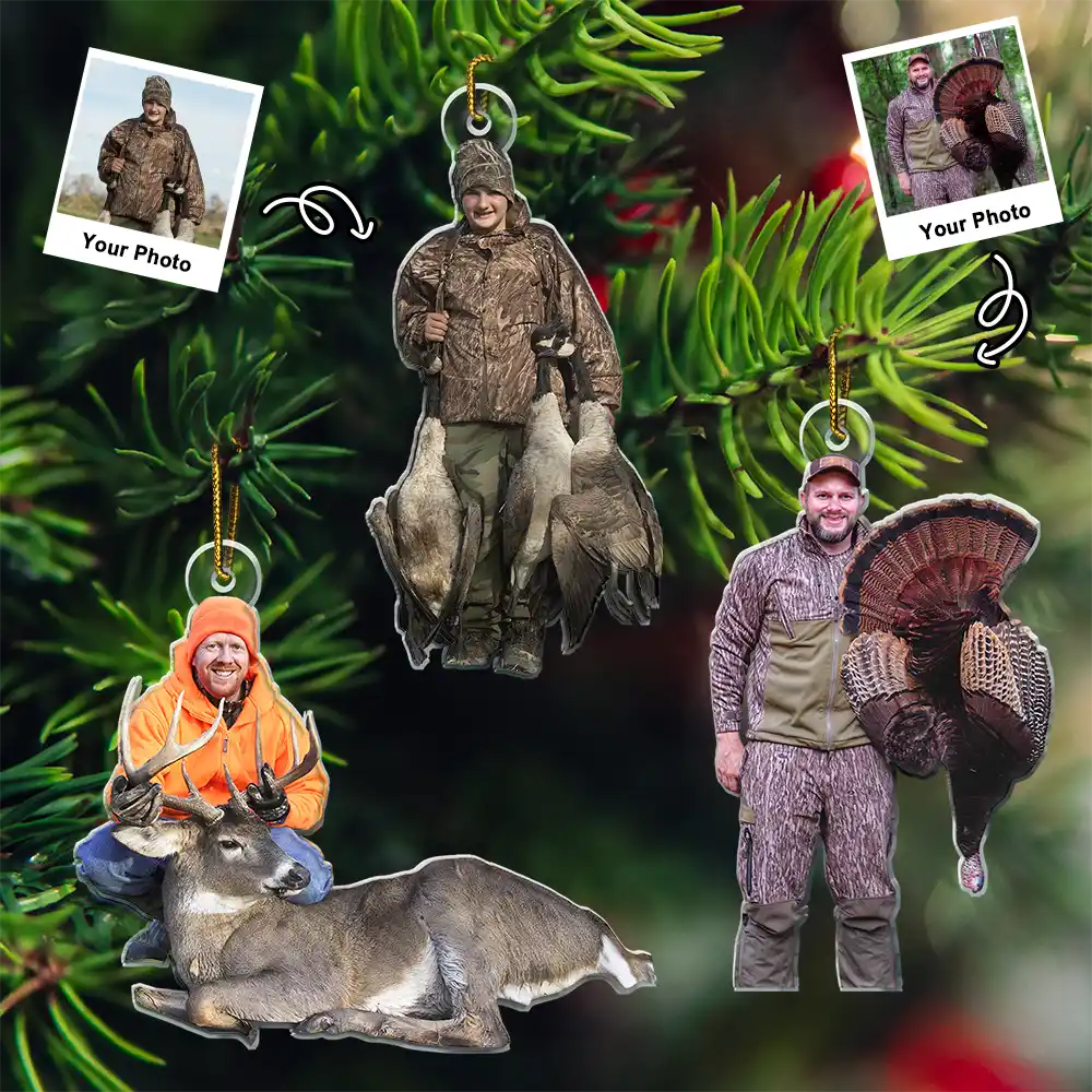 CustomPhotoHuntingLovers PersonalizedAcrylicPhotoOrnament TK820 CLA1475 MkDEF