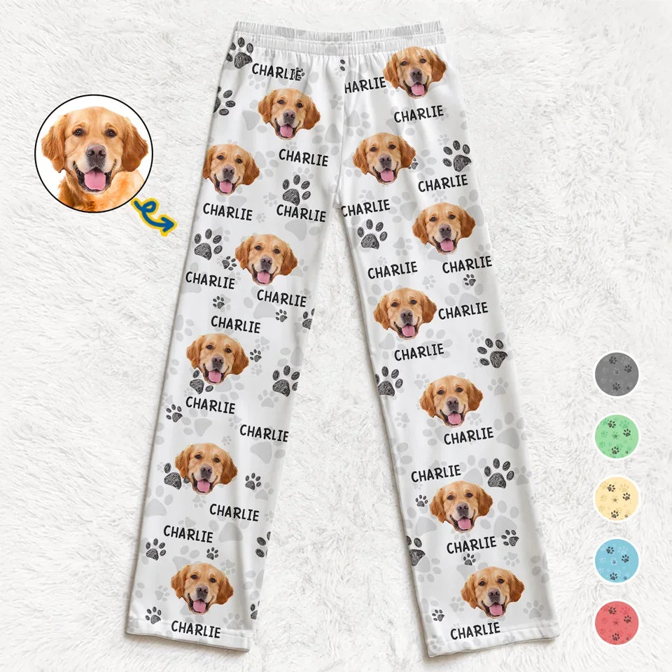 CustomPhotoPawsomeChristmasVibes_ Dog_CatPersonalizedCustomPajamaPants ChristmasGiftForPetOwners_PetLovers_1