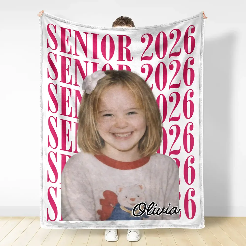 CustomPhotoSeniorVintagePortrait PersonalizedFleeceBlanket_SherpaBlanket HT829 CLA3014 MK2