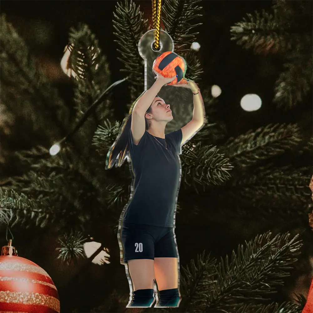 CustomPhotoVolleyballPlayerTeam PersonalizedAcrylicPhotoOrnament TK827 CLA1478 MkWebs2