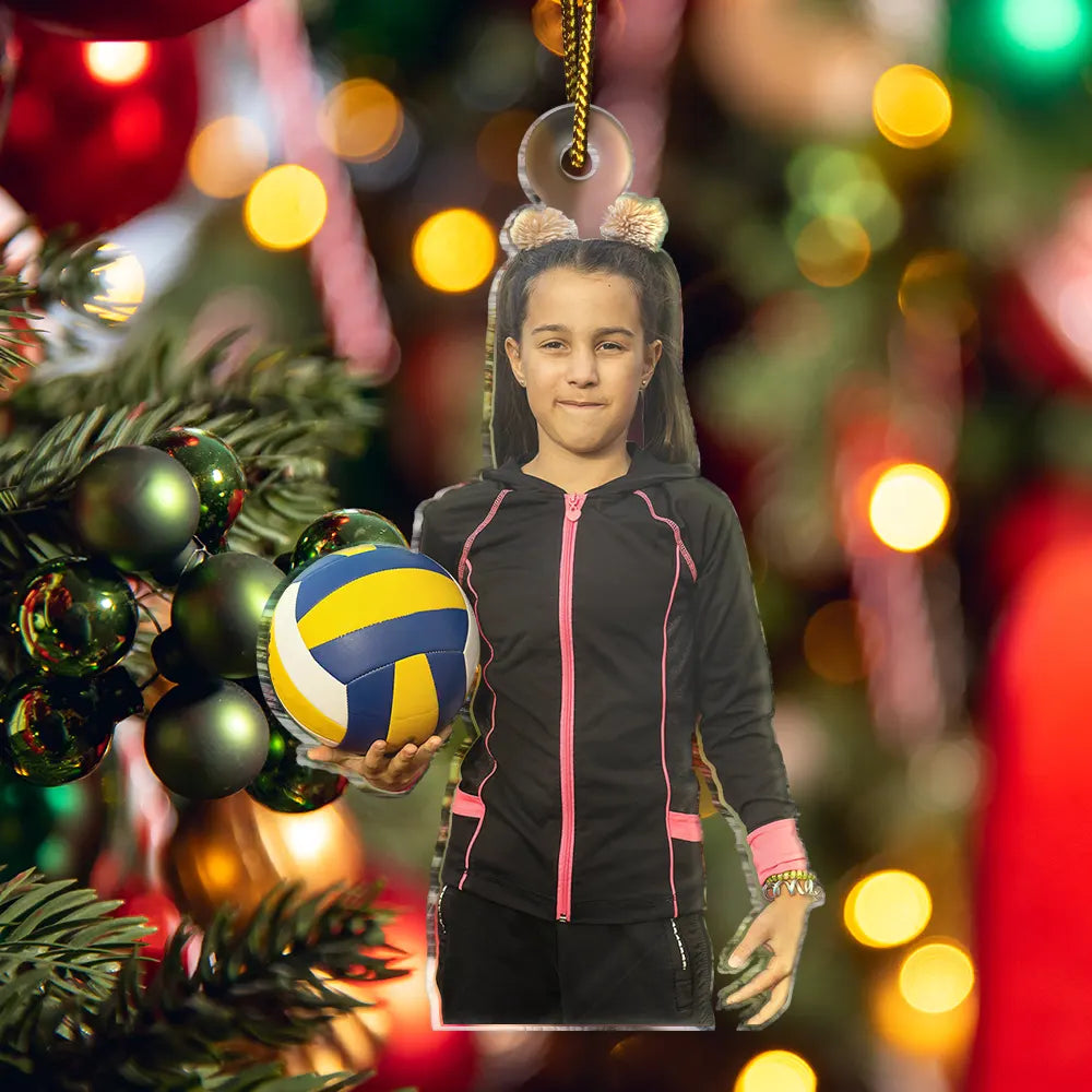 CustomPhotoVolleyballPlayerTeam PersonalizedAcrylicPhotoOrnament TK827 CLA1478 MkWebs4