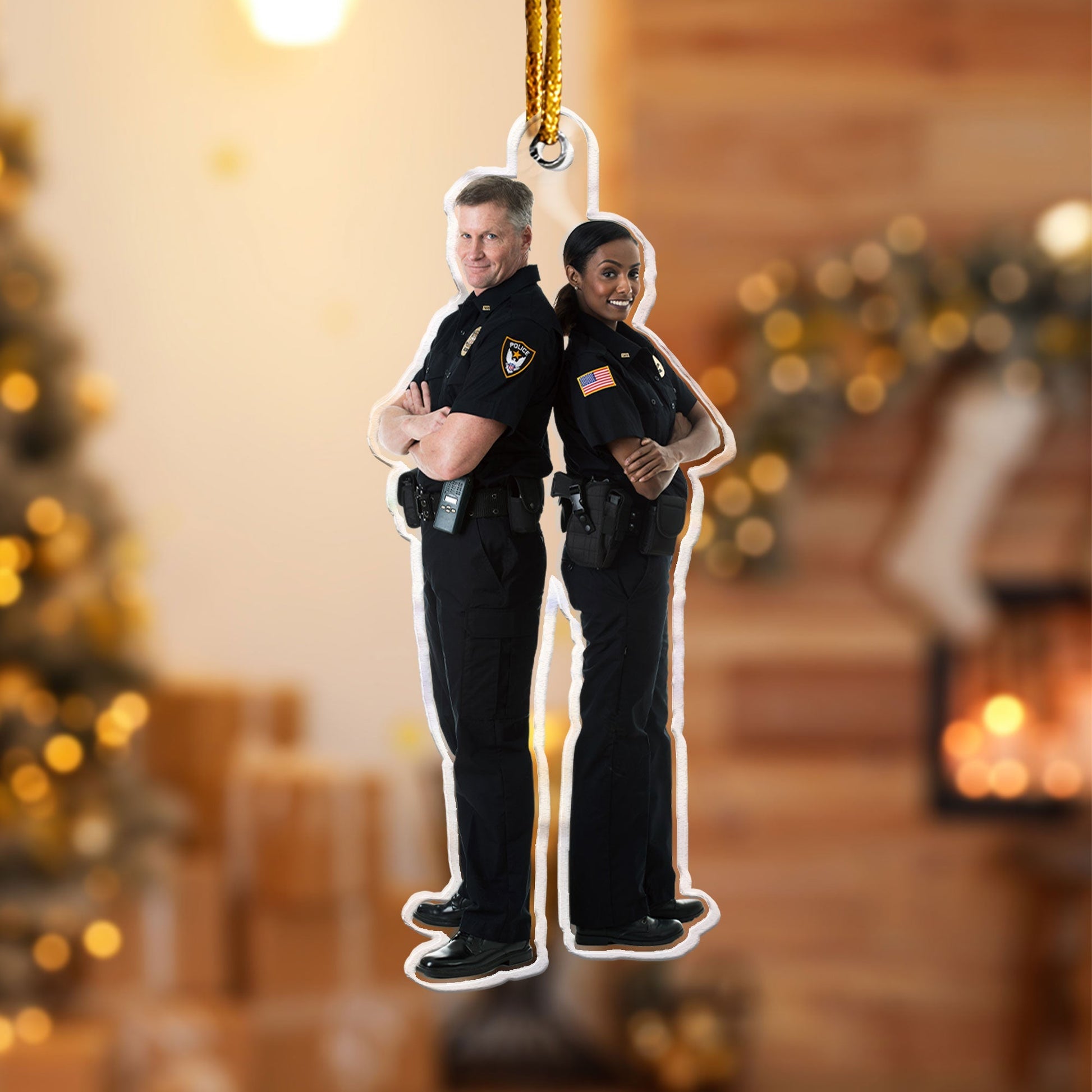 Custom_Photo_Christmas_Gift_For_Police_ _Personalized_Acrylic_Photo_Ornament_1