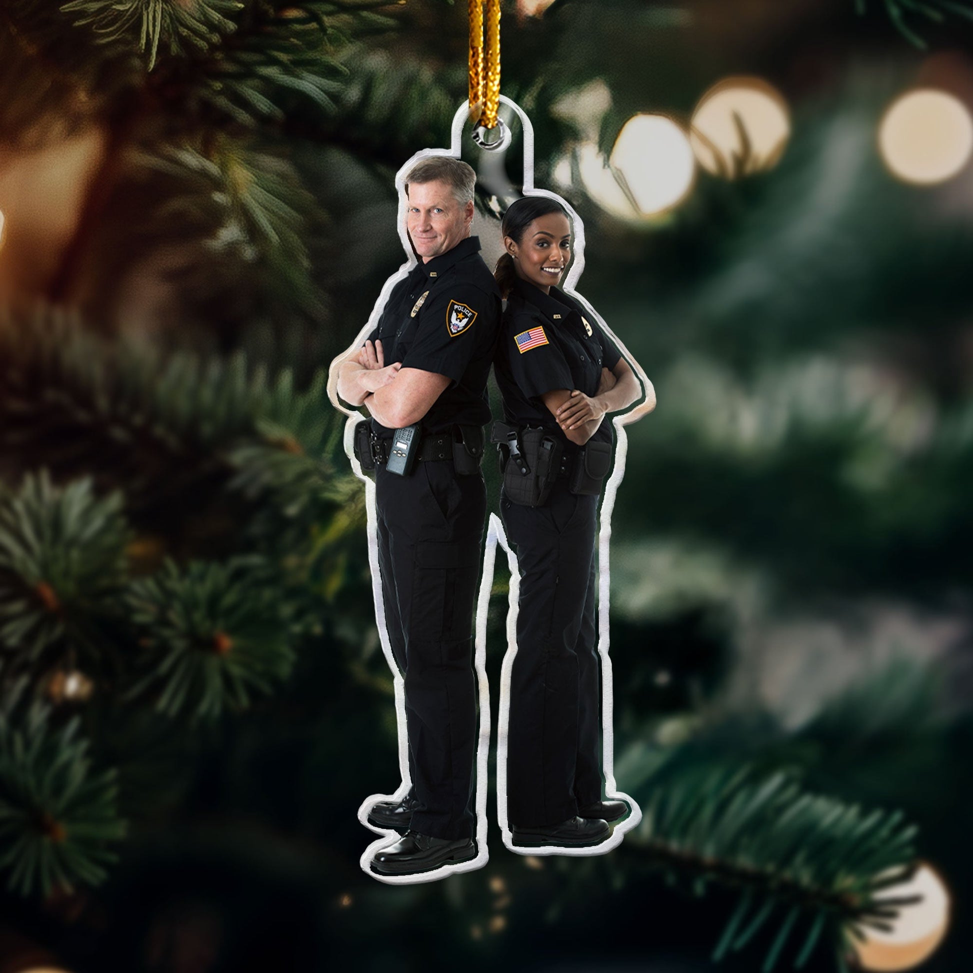 Custom_Photo_Christmas_Gift_For_Police_ _Personalized_Acrylic_Photo_Ornament_3