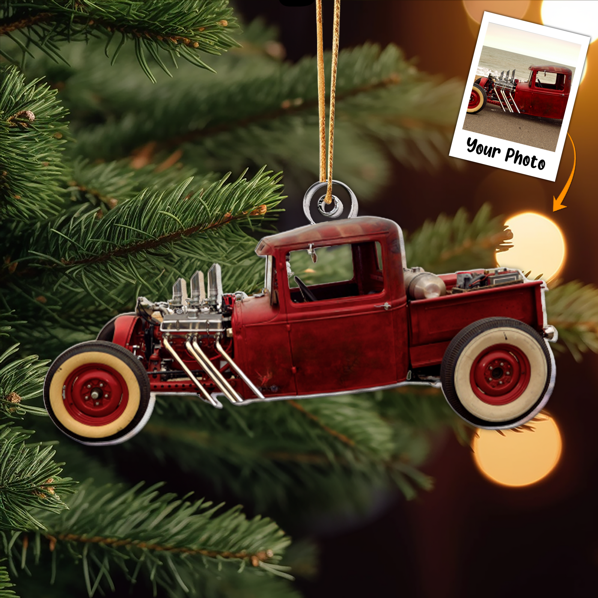 Custom_Photo_Hot_Rod_Rad_Rod_Engine_Gift_ _Personalized_Acrylic_Photo_Ornament_3