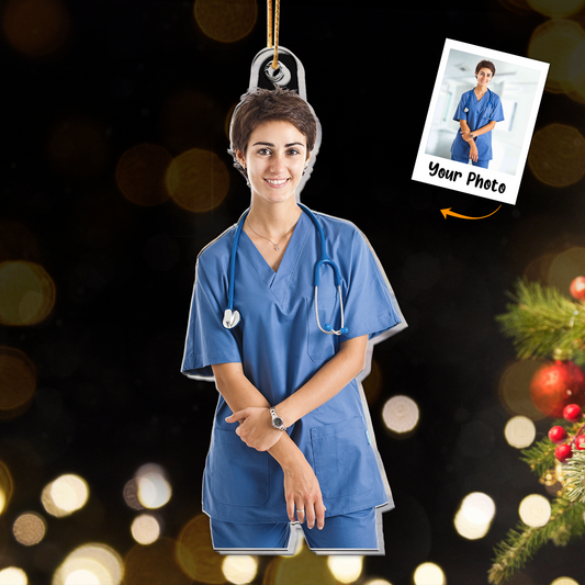 Custom_Photo_Nurse_Christmas_Ornament_ _Personalized_Acrylic_Photo_Ornament_1
